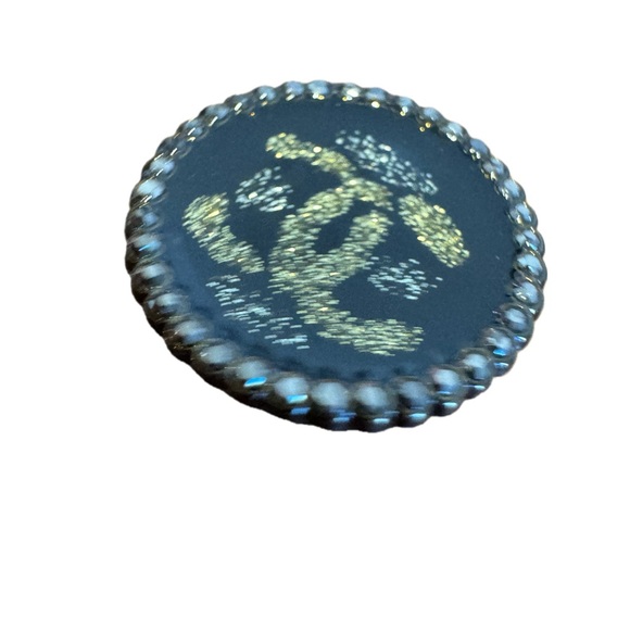 Chanel Exquisite Black and Gold Button with Rhinestones Set of 6 - Picture 3 of 6